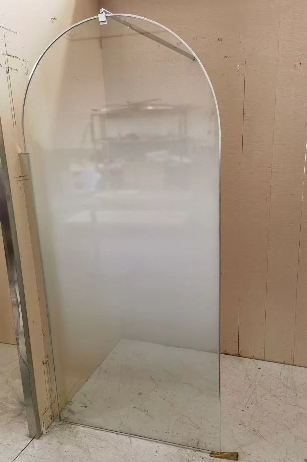 Brushed Brass Sliding Shower Qhov Rooj